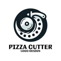 Pizza Cutter  Vector Logo Design