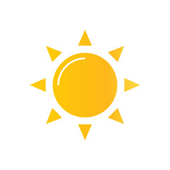 Vector of Bright Yellow Sun Icons with Unique Sunbeam Designs