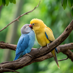 Obraz premium blue winged macaw