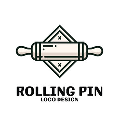 Rolling Pin Vector Logo Design