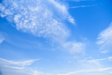 Pattern of the blue sky with clouds