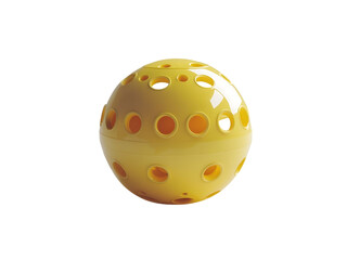 Yellow Perforated Sphere Decorative or Functional Ball