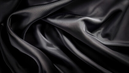 Obraz premium smooth elegant black satin texture abstract background luxurious background design