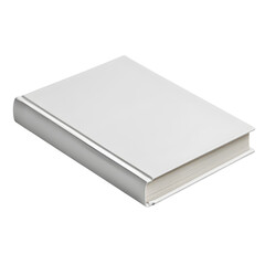Fototapeta premium A plain, white, hardbound book on a black background. Ready for your story!