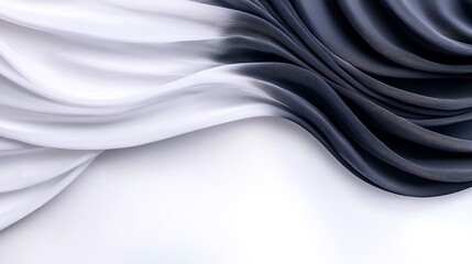 Obraz premium Abstract fabric folds, monochrome gradient