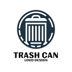 Trash Can Vector Logo Design
