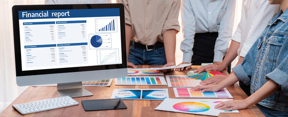 Business data dashboard provide business intelligence analytic for marketing strategy planning...