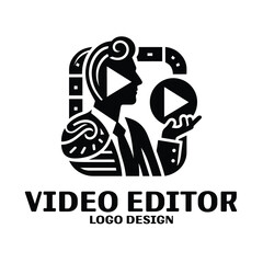 Video editor Vector Logo Design