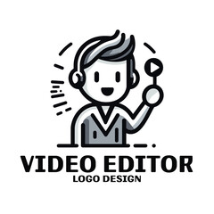 Video editor Vector Logo Design
