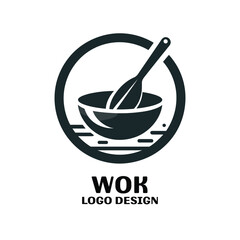 Wok Vector Logo Design