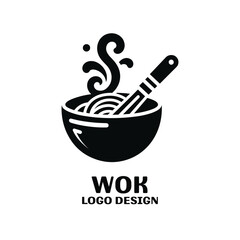 Wok Vector Logo Design