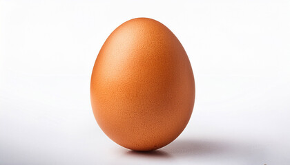 beautiful single brown chicken egg isolated on white background one chicken egg isolated