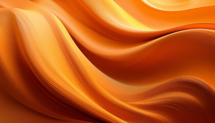 Fototapeta premium abstract orange swoosh background with soft smooth elegant waves generative ai