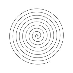 Unwinding Spiral Line Abstract Circular Design Geometric Pattern