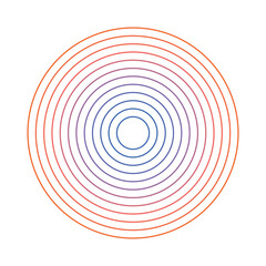 Concentric Circles of Varying Colors Emanating from the Center