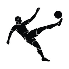 Soccer player vector silhouette-13