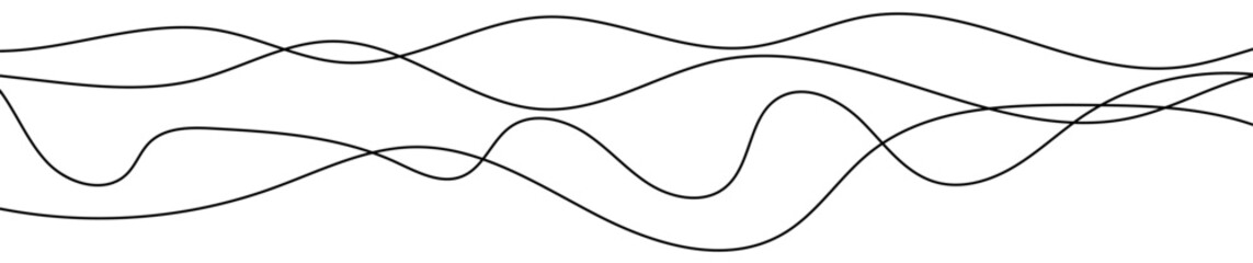 Thin curved wavy lines