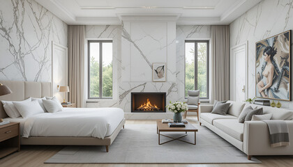 Luxurious Indoor Living Space Surrounded by Nature