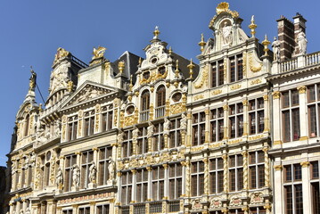Façades des maisons de corporation de la Grand-Place à Bruxelles 