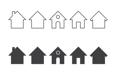 house icon set