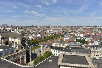 Tissus urbain jusqu'à l'horizon à Bruxelles-Ville 