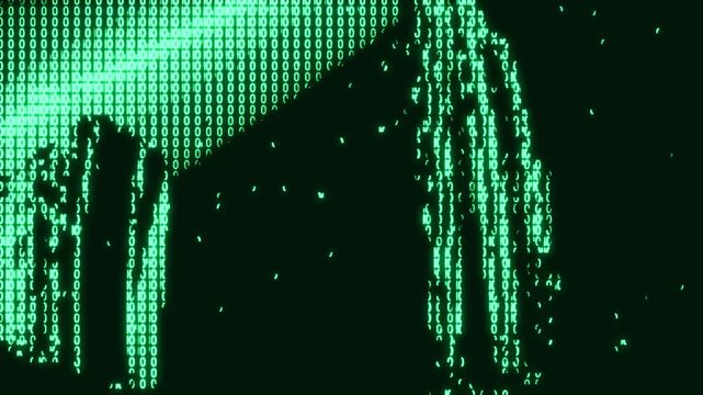 Digital Scanning Arrays Animated Binary Code Structures