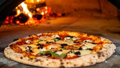 Wood-Fired Pizza with Burrata, Roasted Tomatoes, and Pesto