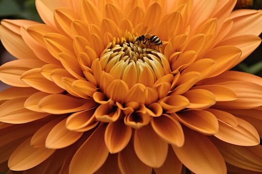 orange dahlia flower