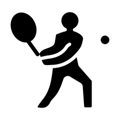 Tennis Spin Shot Glyph icons
