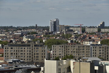 Obraz premium Panorama du tissus urbain bruxellois à Bruxelles-Ville 