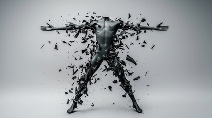 Abstract figure shattering