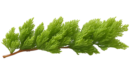 Vibrant Green Foliage on a Black Background Perfect for Nature Design and Botanical Projects