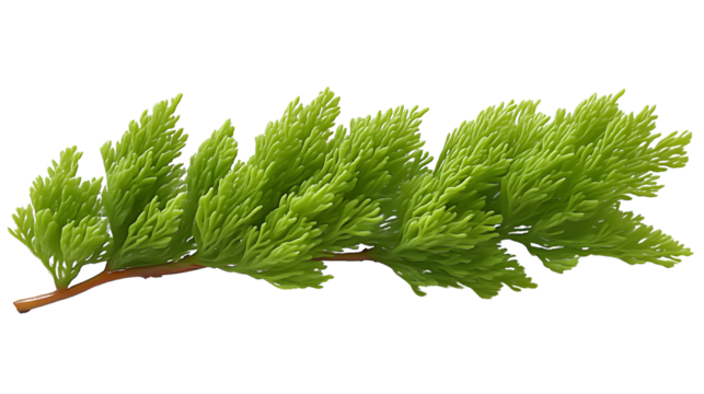 Vibrant Green Foliage on a Black Background Perfect for Nature Design and Botanical Projects