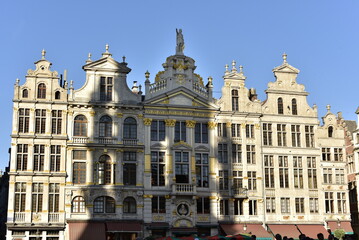 Obraz premium Façades historiques des maisons de corporations de la Grand-Place à Bruxelles-ville 