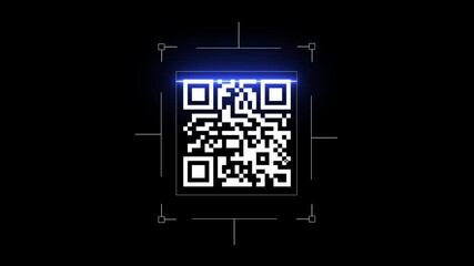 Animation of data processing and qr code Scanning the QR code icon ,Scanning Parcel Barcode. Online Retail Shop Order in Dropshipping Delivery Service Warehouse. QR code for payment. - Powered by Adobe