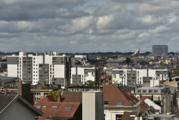 Fototapeta premium Vue panoramique de la ville basse depuis la place Poelart à Bruxelles 