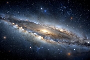 Fototapeta premium Spiral Galaxy Beauty Amidst a Starry Universe