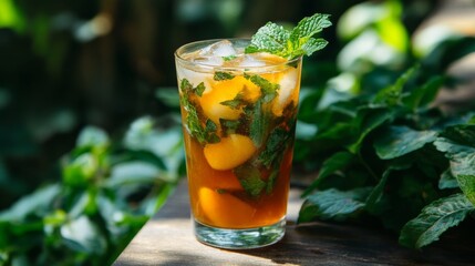 Make a refreshing summer drink! Try ice peach tea or a cocktail with mint and apricots. It's perfect for a detox diet or weight loss. Great for a restaurant menu!
