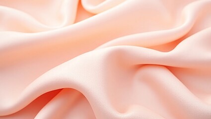 Peach-Colored Fabric Texture Soft, Draped, and Elegant Background