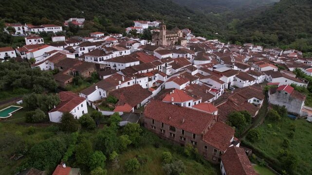 Linares de la Sierra, Huelva, a vista de dron
