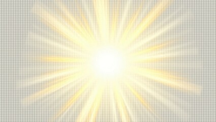 Obraz premium Glow light star, yellow sun rays, gold glare bokeh. Flash yellow sun, star flashed with sparkles