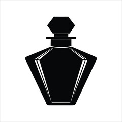 Minimal Perfume Bottle Mockup Black Silhouette