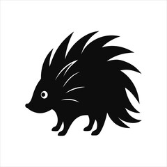 Porcupine Silhouette Vector Illustration