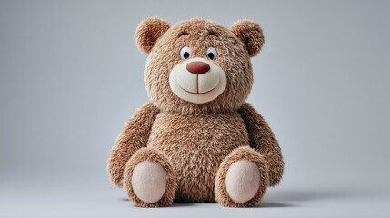 Obraz premium Cozy Teddy Bear with Expressive Eyes and Soft Fur Perfect for Comfort and Play