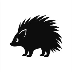 Simple Porcupine Silhouette Art Vector