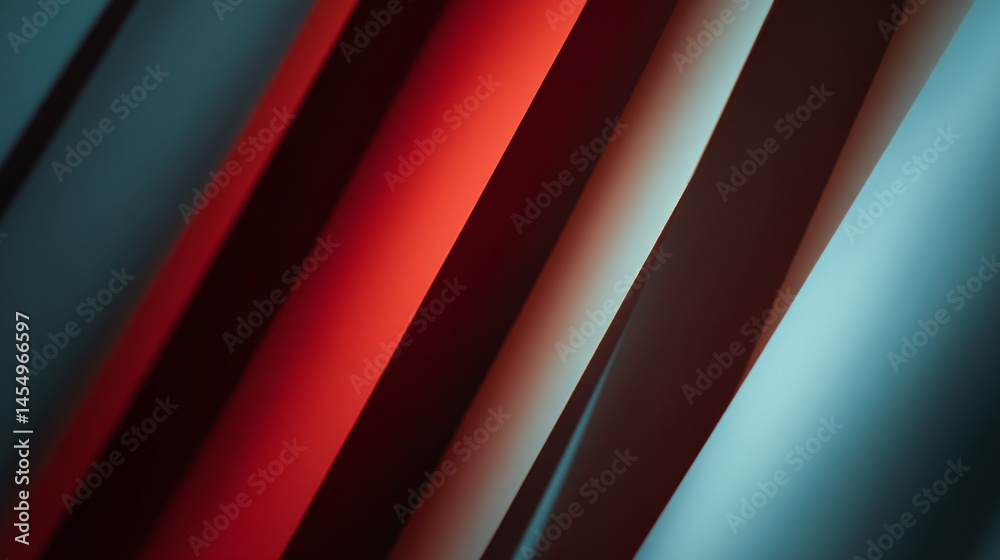 Poster abstract diagonal lines with red brown and blue colors create a modern design element for background