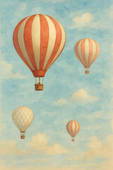 Naklejka premium hot air balloon