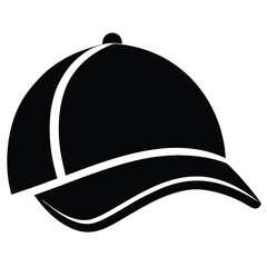 cap silhouette illustration on white background