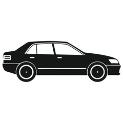 car silhouette illustration on white background