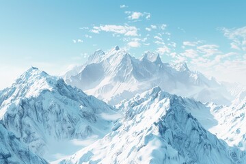 Obraz premium landscape mountains lake clouds